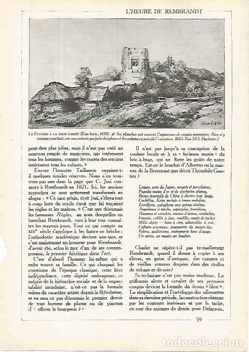 Postkarten: LAMINA 10078: El paisaje de la torre de piedra por Rembrandt - Varios