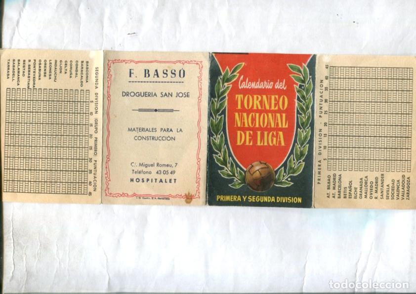 Postcards: Calendario de torneo nacional liga de primera y segunda division ( ignoramos el a&ntilde;o)