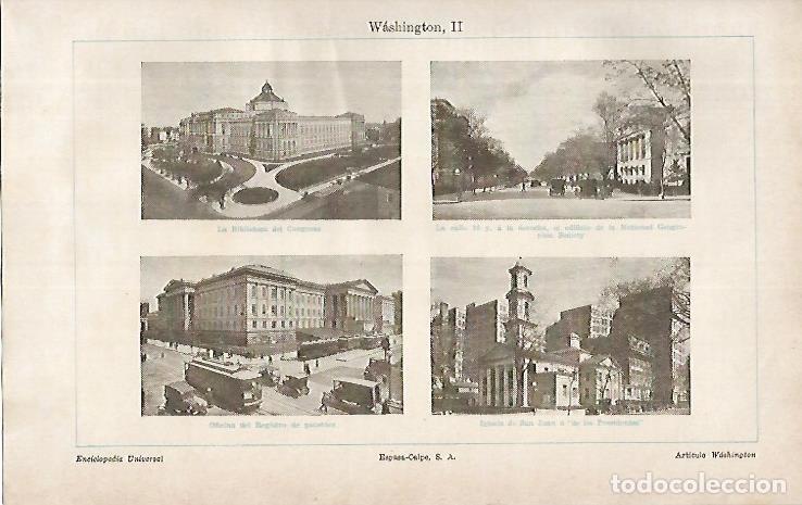 Postkarten: LAMINA ESPASA 4194: Vistas de Washington - Varios Autores