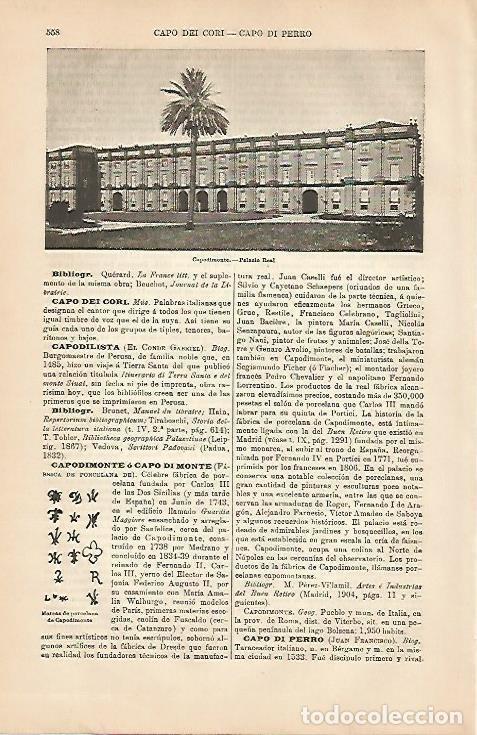 Postales: LAMINA ESPASA 4261: Palacio Real de Capodimonte Italia - Varios Autores