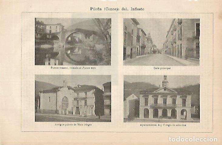 Cartoline: LAMINA DE ESPASA 431: Concejo de Pilo&ntilde;a Infiesto Oviedo - Varios autores