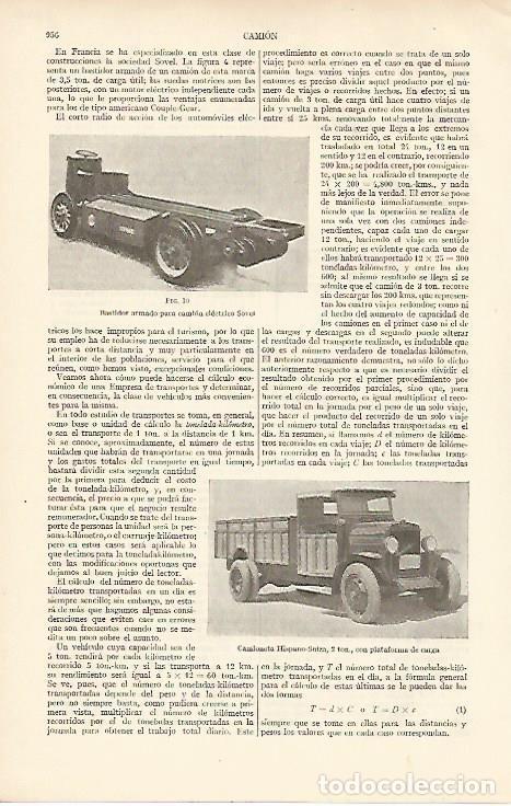 Postales: LAMINA ESPASA 8280: Bastidor armado para camion soviet y Camioneta Hispano Suiza - Varios