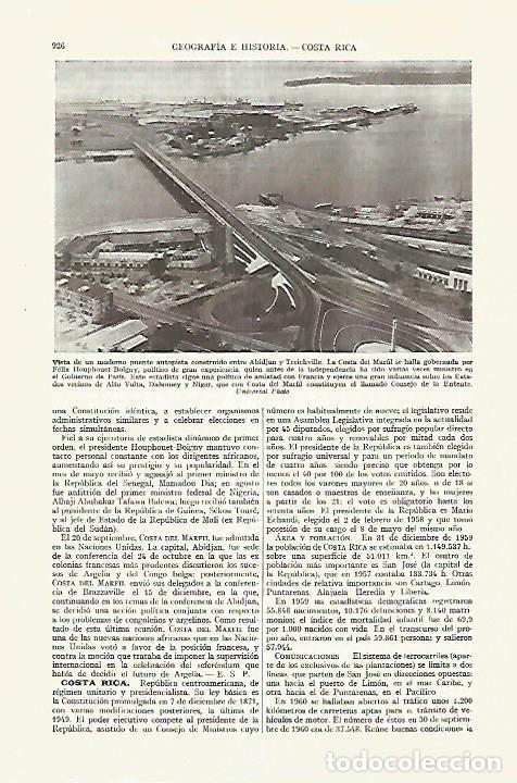 Cartes Postales: LAMINA ESPASA 27676: Vista del puente autopista entre Abidjan y Treichville Costa de Marfil - Varios