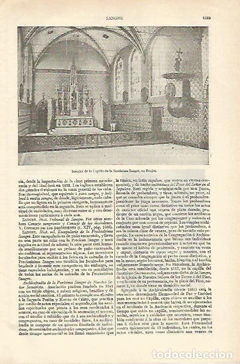 Postais: LAMINA ESPASA 18424: Capilla de la Santisima Sangre en Brujas - Varios