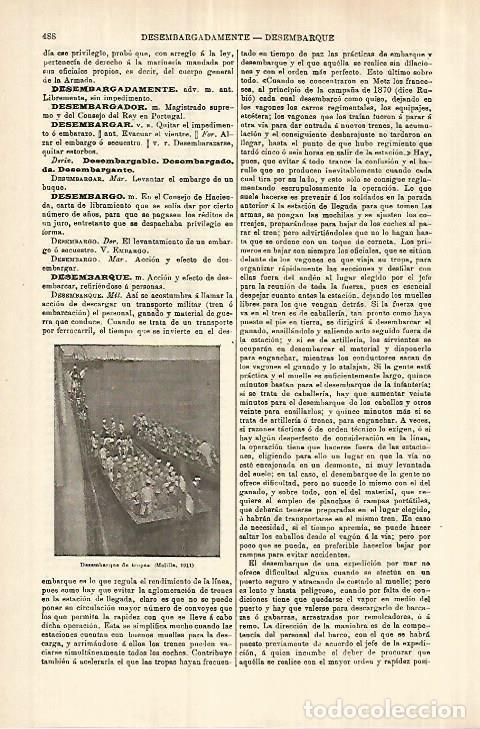 Postkarten: LAMINA ESPASA 27784: Desembarco de tropas en Melilla 1911 - Varios