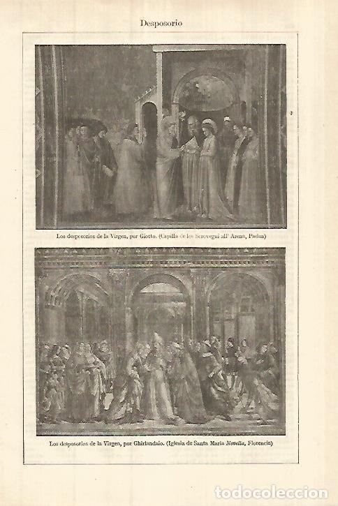 Postales: LAMINA ESPASA 27799: Los desposorios de la Virgen por Giotto - Varios