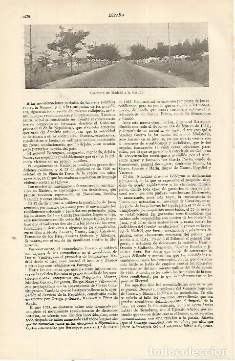 Postkarten: LAMINA ESPASA 22493: Carretera de Madrid a La Coru&ntilde;a - Varios