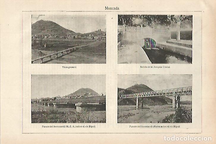 Cartoline: LAMINA ESPASA 27892: Vistas de Montcada Barcelona - Varios