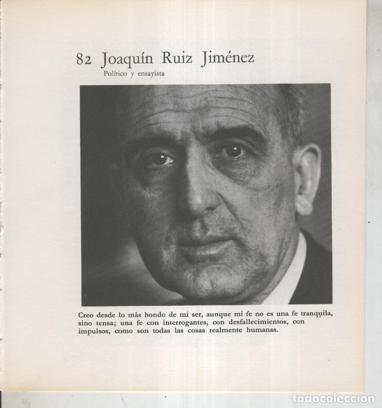 Postcards: Ficha 082: Joaquin Ruiz Jimenez: Politico y ensayista - Varios