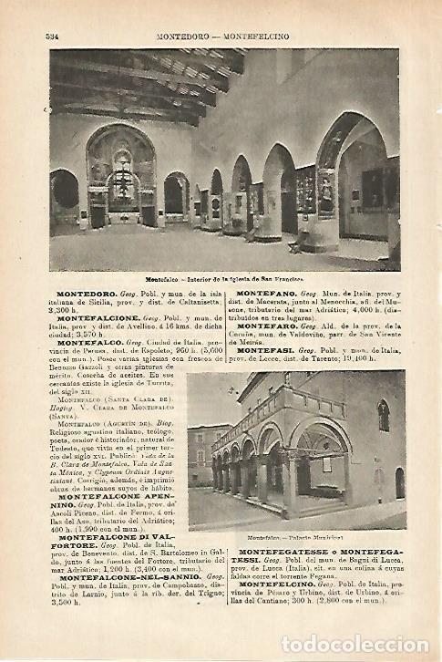 Postkarten: LAMINA ESPASA 27990: Iglesia de San Francisco en Montefalco Italia - Varios