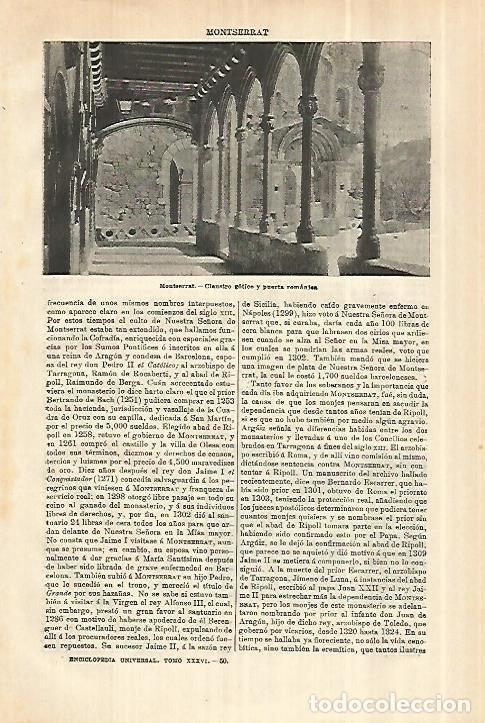 Cartoline: LAMINA ESPASA 28061: Claustro gotico de Montserrat Barcelona - Varios