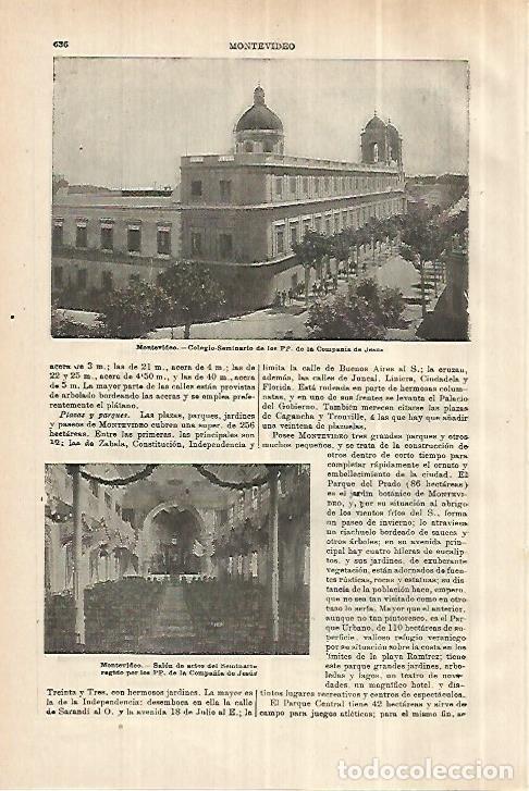 Postais: LAMINA ESPASA 28016: Colegio seminario de los Jesuitas en Montevideo Uruguay - Varios