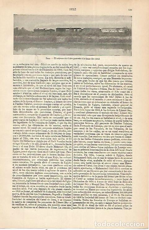 Cartoline: LAMINA ESPASA 22740: El express del Cairo por Suez - Varios