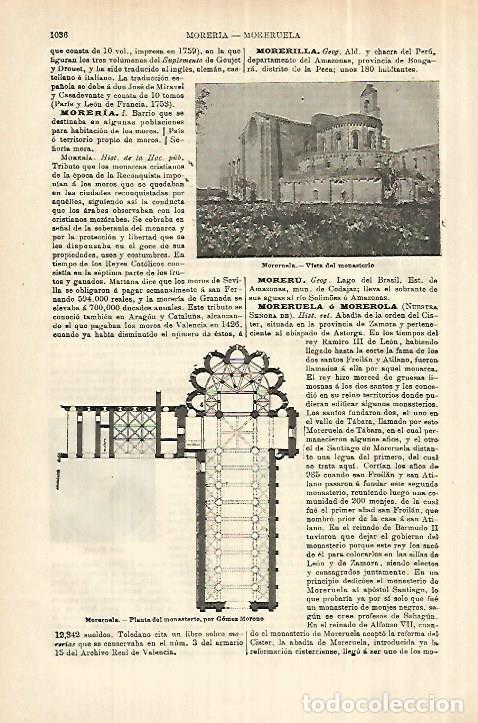 Postales: LAMINA ESPASA 28102: Monassterio de Moreruela Zamora - Varios