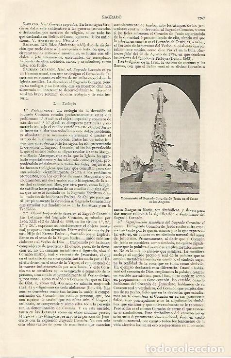 Postales: LAMINA ESPASA 22923: Monumento al Sagrado Corazon de Jesus en el Cerro de los Angeles - Varios