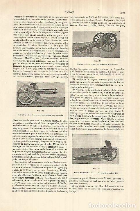 Postais: LAMINA ESPASA 28242: Ca&ntilde;on Krupp Deport y Schneider - Varios