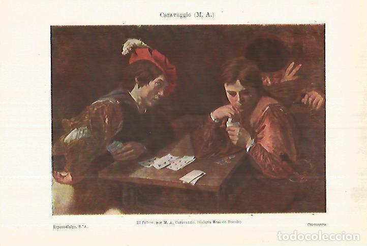 Postales: LAMINA ESPASA 28305: El fullero por Caravaggio - Varios