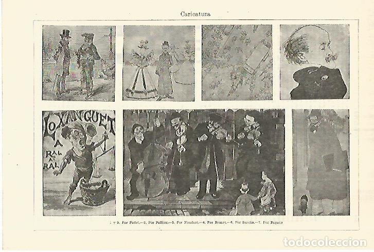 Postkarten: LAMINA ESPASA 28337: Caricaturas por Padro Xandaro Sancha y Bagaria - Varios