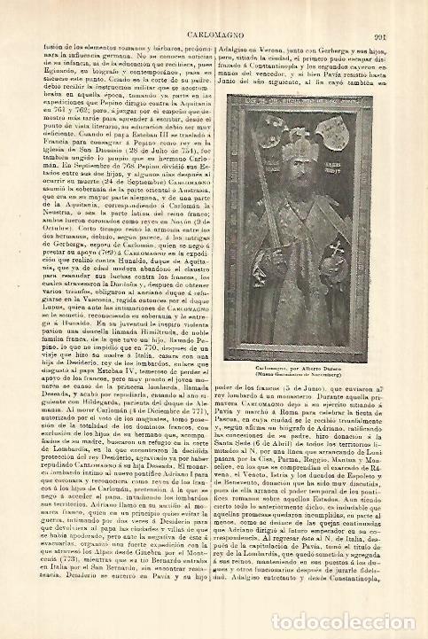 Postales: LAMINA ESPASA 28345: Carlomagno por A. Durero - Varios