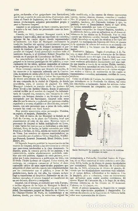 Postcards: LAMINA ESPASA 13516: Sarah Bernhardt con teatros de sombras - Varios