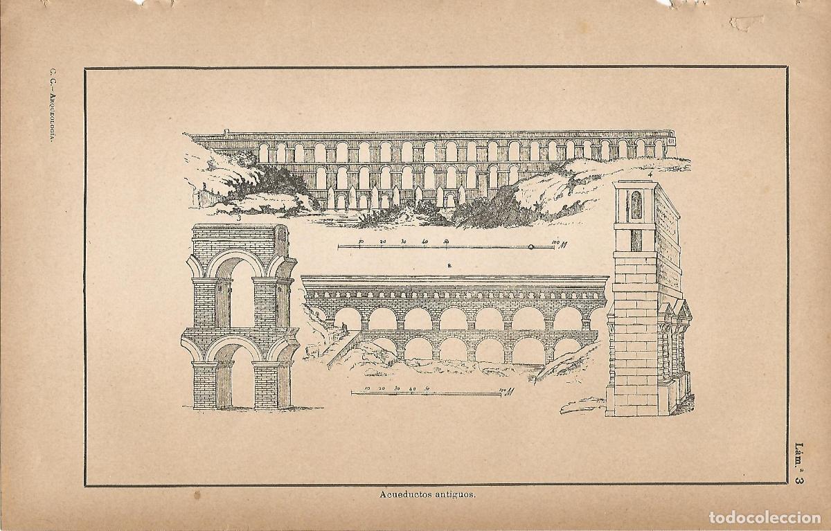 Cartoline: Lamina 003: Acueductos antiguos - C&eacute;sar Cant&uacute;
