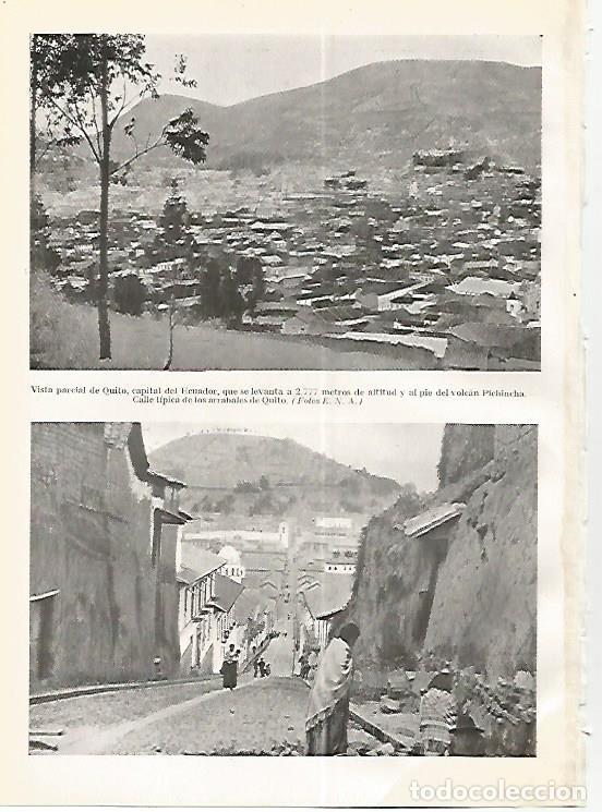 Postkarten: LAMINA GEOGRAFIA 0242: Vistas de Quito Ecuador - Ricardo Beltran y Vicente Vera