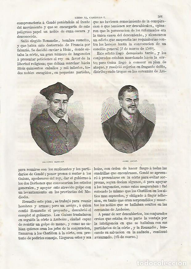 Postales: LAMINA 3560: Francisco Rabelais y Jaime Amyot - Varios