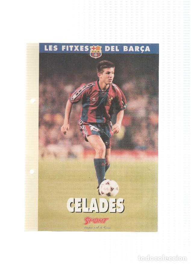 Postales: Les Fitxes del Bar&ccedil;a: ALBERT CELADES (Ficha Archivador Diario SPORT) - VARIOS