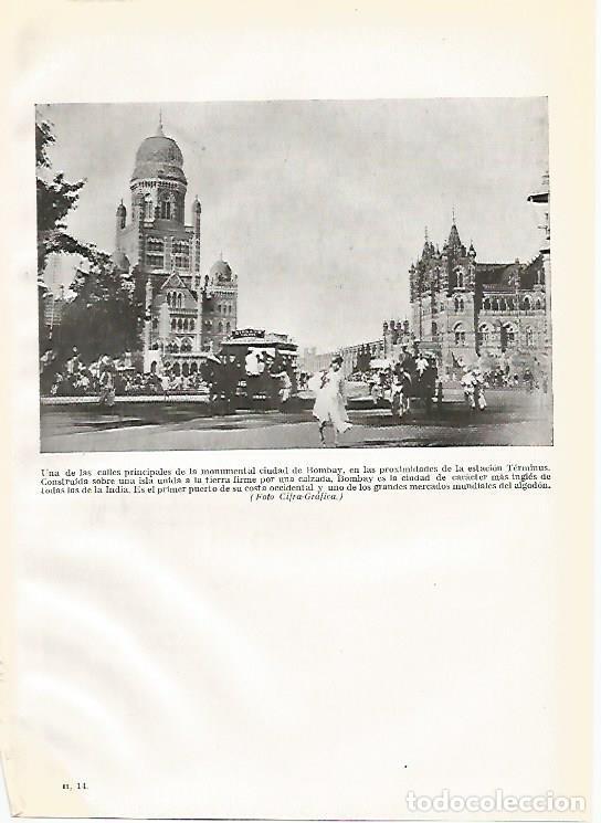 Postkarten: LAMINA GEOGRAFIA 0032: Calle de Bombay cerca de la estacion Terminus - Ricardo Beltran y Vicente Ver