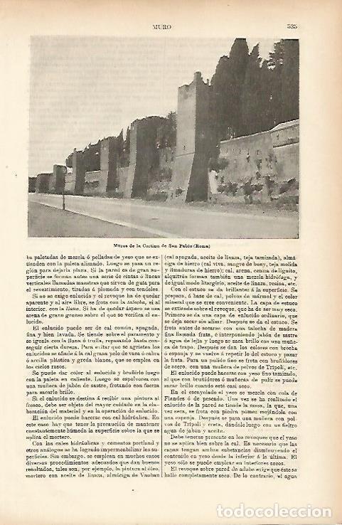 Postkarten: LAMINA ESPASA 10394: Muralla de la Cortina de San Pablo en Roma - Varios