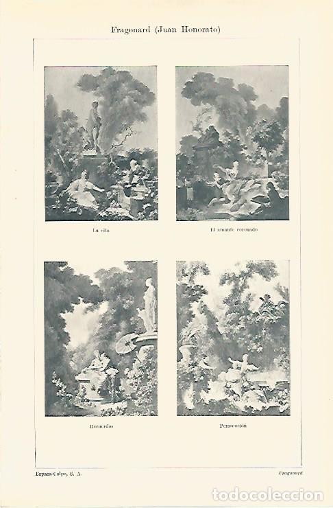 Postales: LAMINA ESPASA 28493: Obras por J. Fragonard - Varios