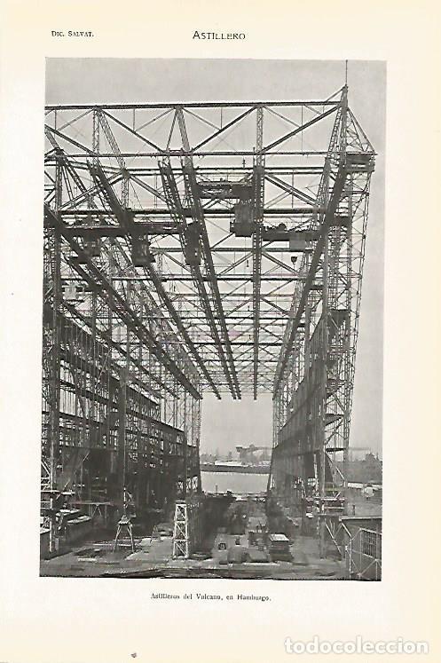 Postcards: LAMINA SALVAT 80359: Astilleros del Vulcano en Hamburgo - Varios