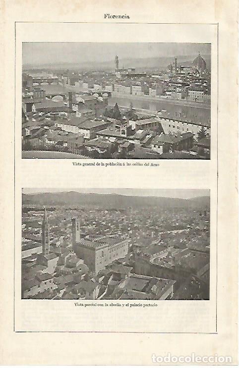 Postais: LAMINA ESPASA 28590: Vistas generales de Florencia - Varios