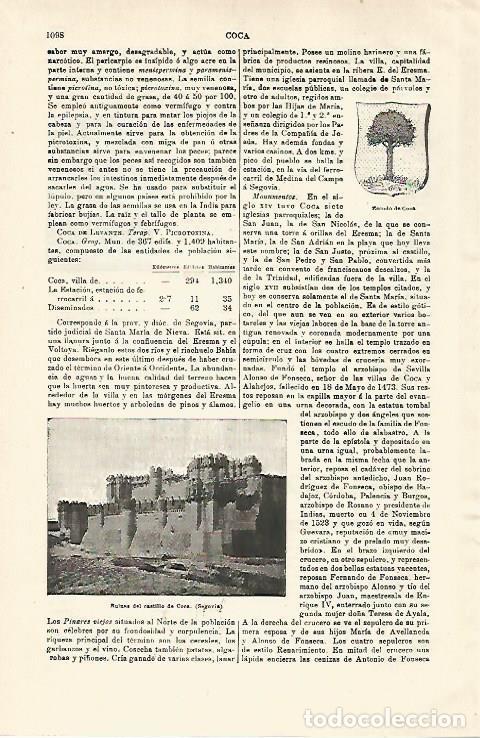 Postais: LAMINA ESPASA 28683: Castillo de Coca Segovia - Varios