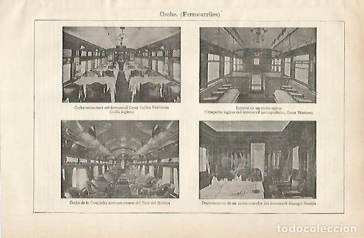 Postais: LAMINA ESPASA 28691: Ferrocarriles de la India Inglaterra Estados Unidos y Shangai - Varios
