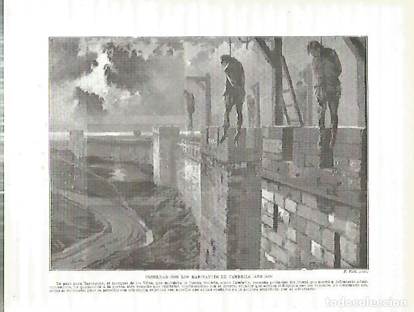 Postkarten: LAMINA 4249: Crueldad con los habitantes de Cambrils Tarragona en 1640 - Manuel Rodriguez Codola