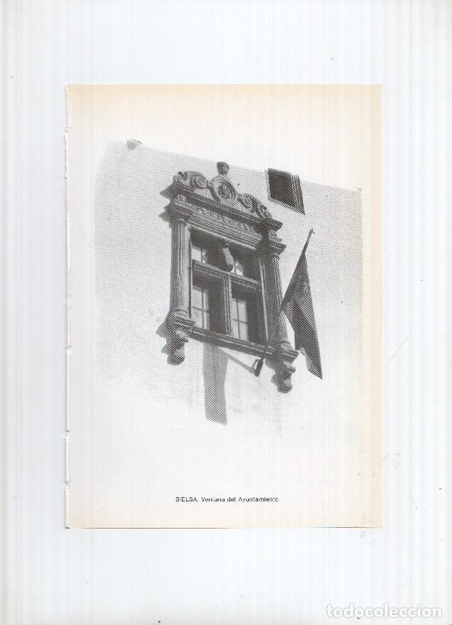 Postales: Historia de Aragon: lamina numero 032: Bielsa (ventana del ayuntamiento) y Bierge (iglesia parroquia