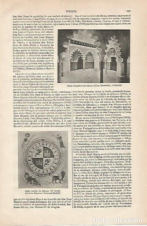 Cartes Postales: LAMINA ESPASA 19954: Patio de Alfonso XI en Tordesillas - Varios