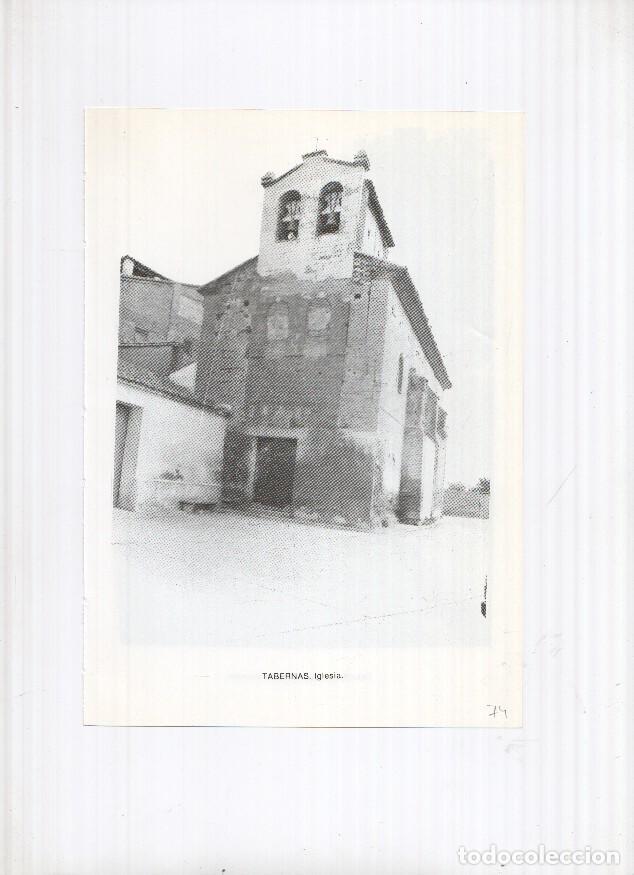 Postcards: Historia de Aragon: lamina numero 074: Tabernas (iglesia) y Tabuenca (puerta de las murallas) -