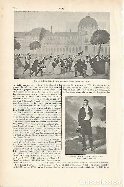 Postkarten: LAMINA ESPASA 1792: Regreso de Luis XVIII a Paris por Allix - Varios Autores