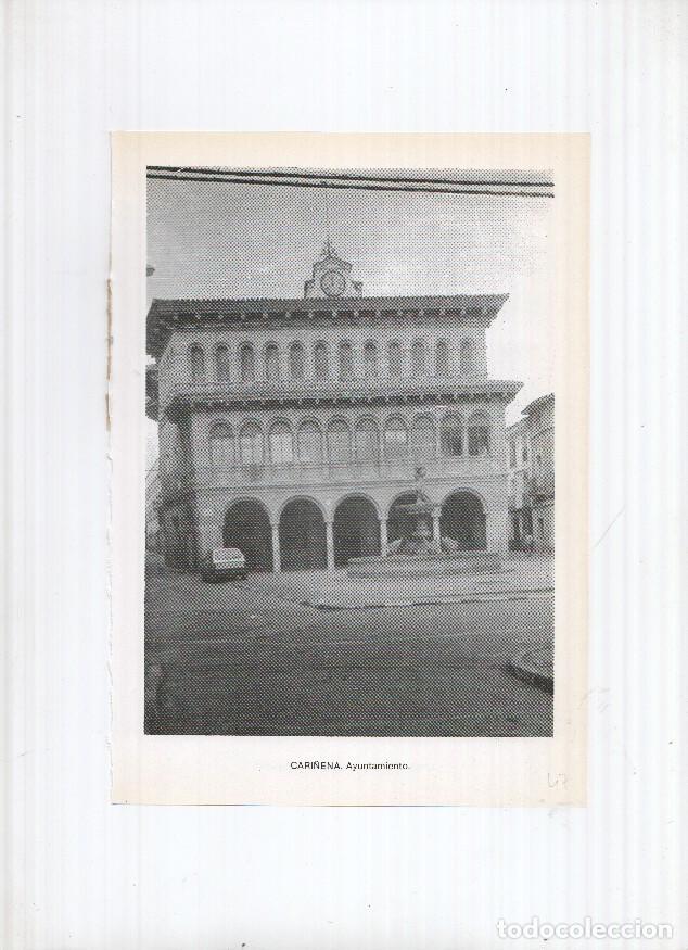 Postkarten: Historia de Aragon: lamina numero 047: Cari&ntilde;ena (ayuntamiento) y Cassas (puerta iglesia parroquial)