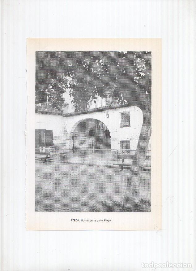 Postais: Historia de Aragon: lamina numero 023: Ateca (portal calle mayor) y Ayera (iglesia parroquial) -