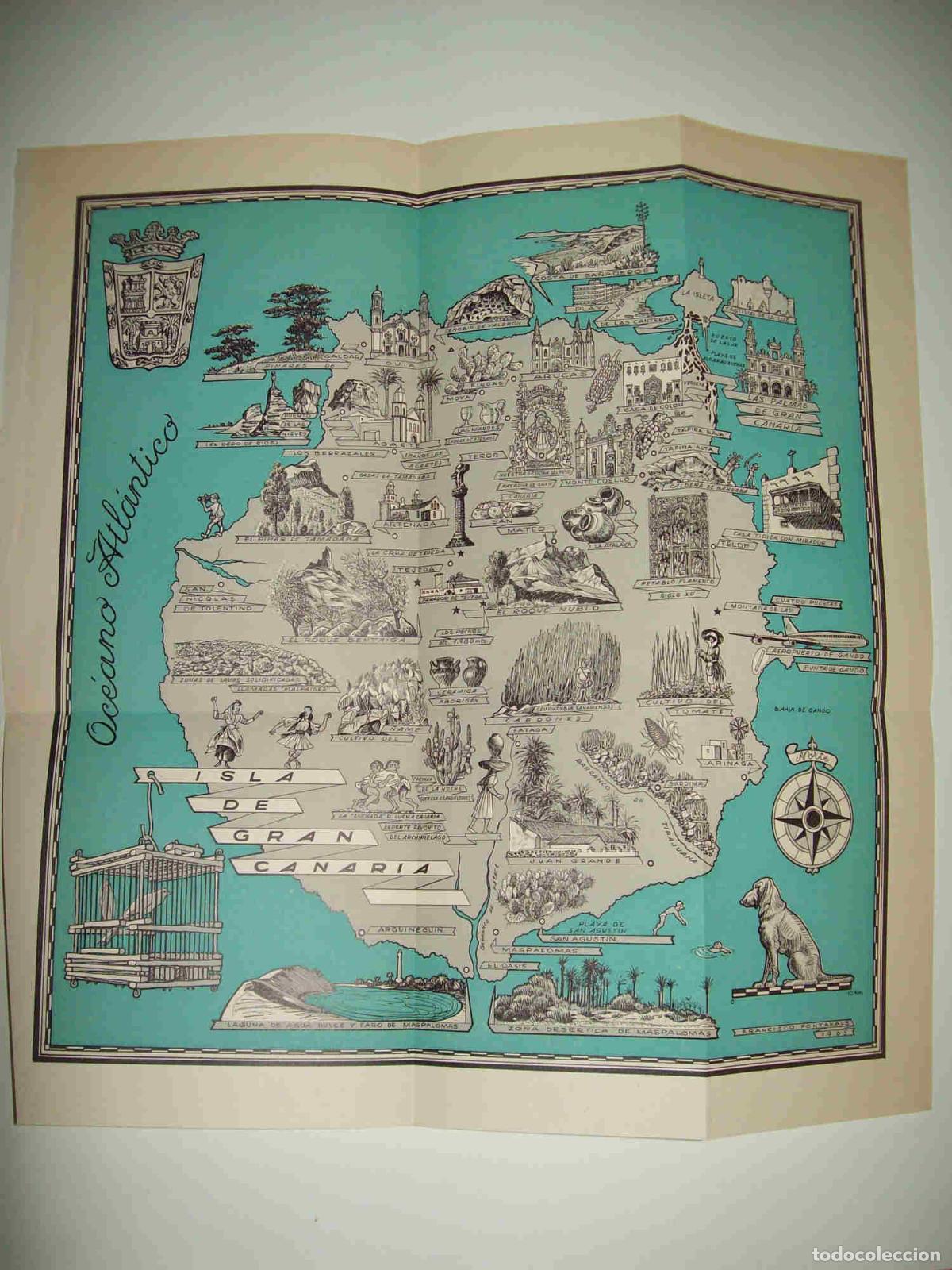 Postkarten: LAMINA 10262: Mapa de la isla de Gran Canaria - Claudio de la Torre