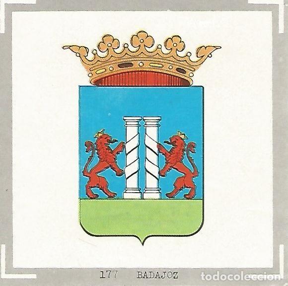 Postales: CROMO no 177. Escudo de Badajoz - Varios