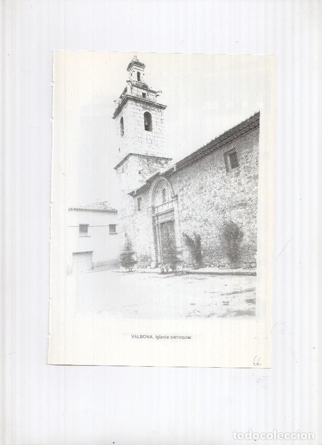 Cartoline: Historia de Aragon: lamina numero 066: Valbona (iglesia parroquial) y Valderrobres (puerta de la mur