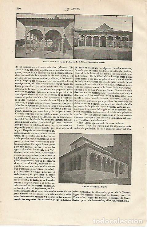 Postais: LAMINA ESPASA 12973: Atrio de Santa Maria de las Gracias en Arezzo Italia - Varios