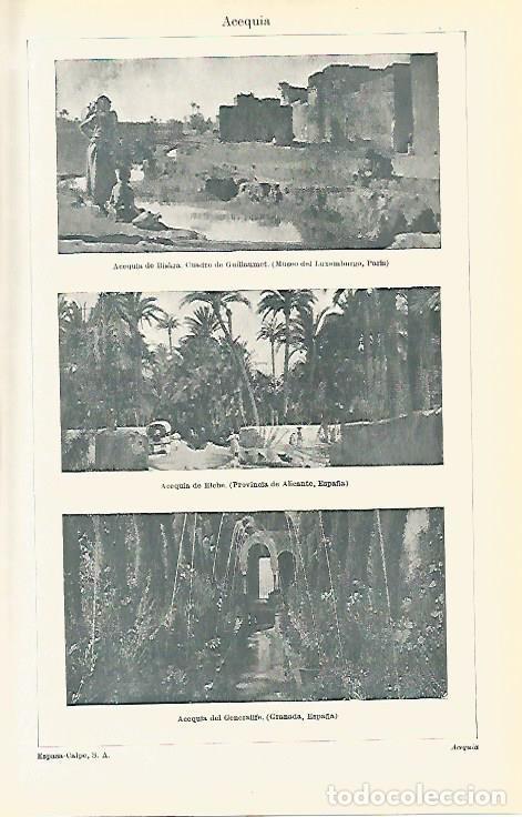 Postcards: LAMINA ESPASA 8021: Acequia de Biskra de Elche y del Generalife - Varios