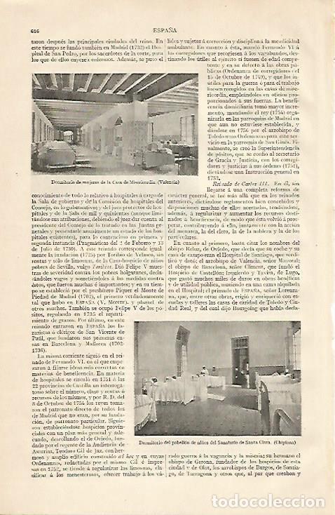 Postkarten: LAMINA ESPASA 10209: Casa de la Misericordia en Valencia. Sanatorio de Santa Clara en Chipiona - Var