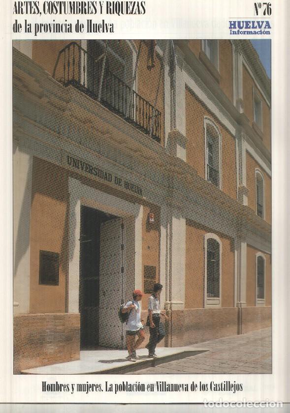 Postales: Artes, Costumbres y Riquezas de la provincia de Huelva numero 76: Hombres y mujeres. La poblacion en