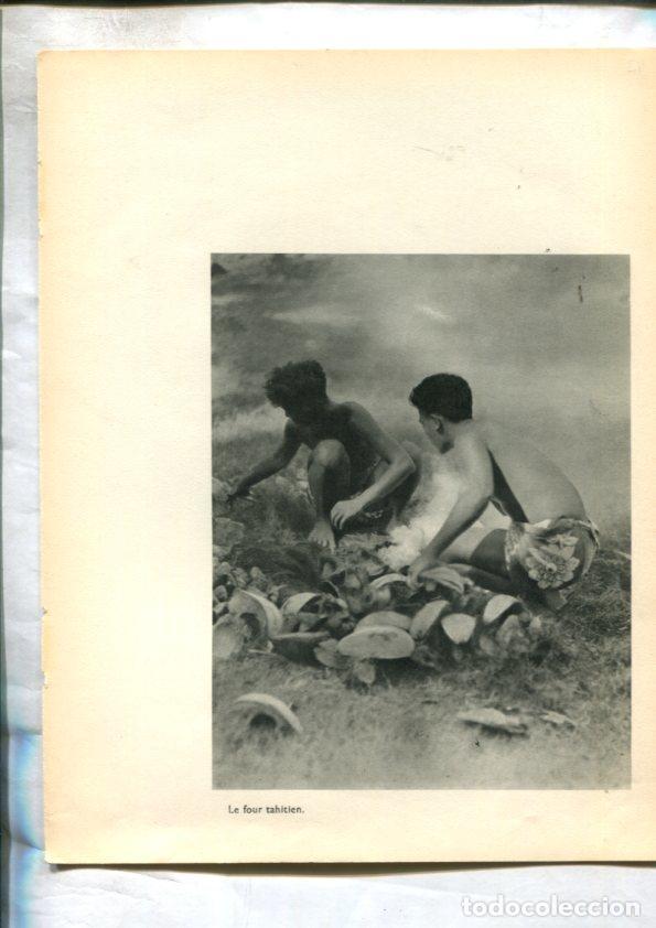 Postales: Tahiti: lamina 43: La four tahitien y Les preparatifs dun grand Tamaara a Moorea